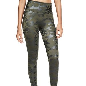 NWT Spanx Camo Faux Leather Leggings